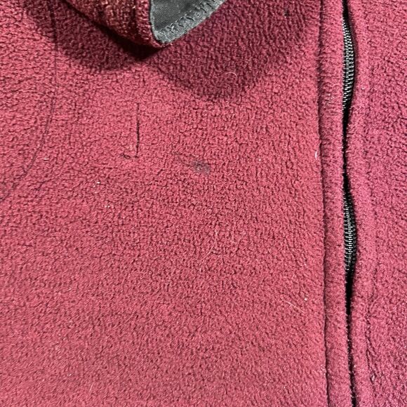 Vintage Woolrich Burgundy Full Zip Fleece Jacket Made in USA Men's Large - Picture 12 of 13